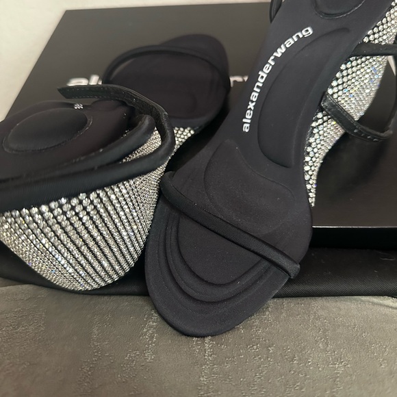 ALEXANDER WANG, Dahlia Crystal Embellished Wedge Heel Sandals, size 40 - Picture 8 of 9